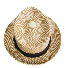 Load image into Gallery viewer, Herringbone Panama Trilby Natural 53cm - XS