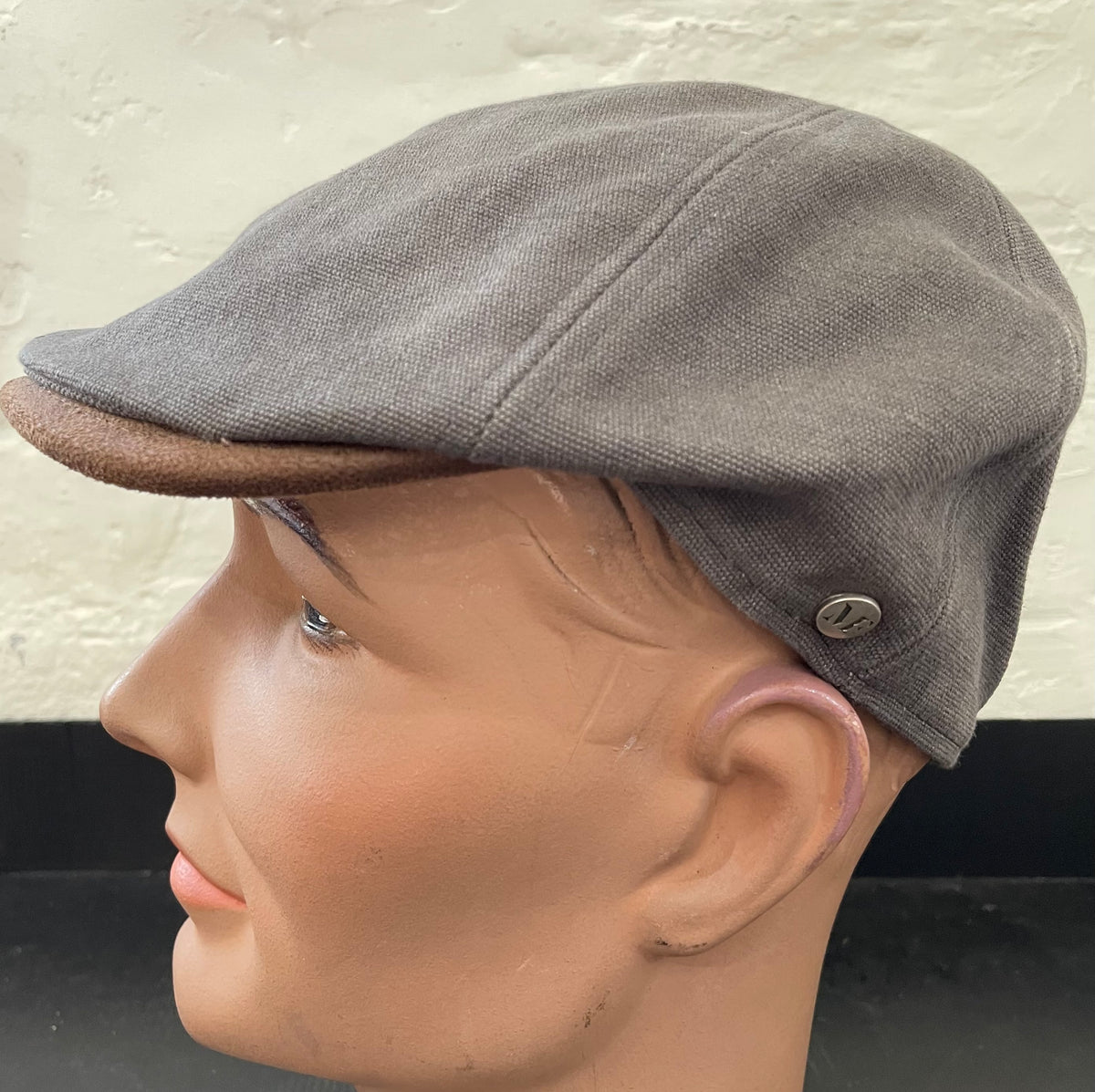 M by Flechet Sports Cap Italian Cotton Gris Grey Smart Alec Hatters