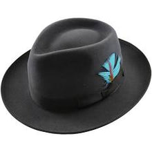 Load image into Gallery viewer, Akubra StyleMaster Fedora hat in Charcoal Grey Fur Felt