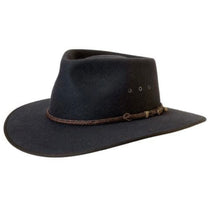 Load image into Gallery viewer, Akubra Cattleman Pure Fur Felt - Wide Brim Fedora - Graphite