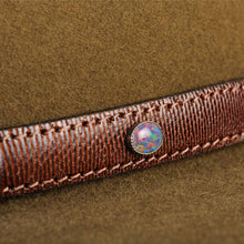Load image into Gallery viewer, Akubra Coober Pedy Fedora with Opal - Khaki