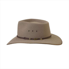 Load image into Gallery viewer, Akubra Cattleman Pure Fur Felt Wide Brim Fedora Bran 53cm
