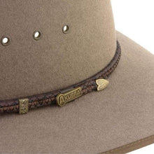 Load image into Gallery viewer, Akubra Cattleman Pure Fur Felt Wide Brim Fedora Bran 53cm