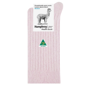 Alpaca Blend Health Socks - Powder Pink