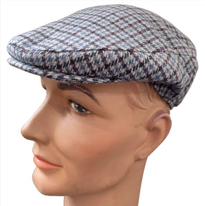 Linney - County Cap - Wool Blend - Tweed - Blues and Plum