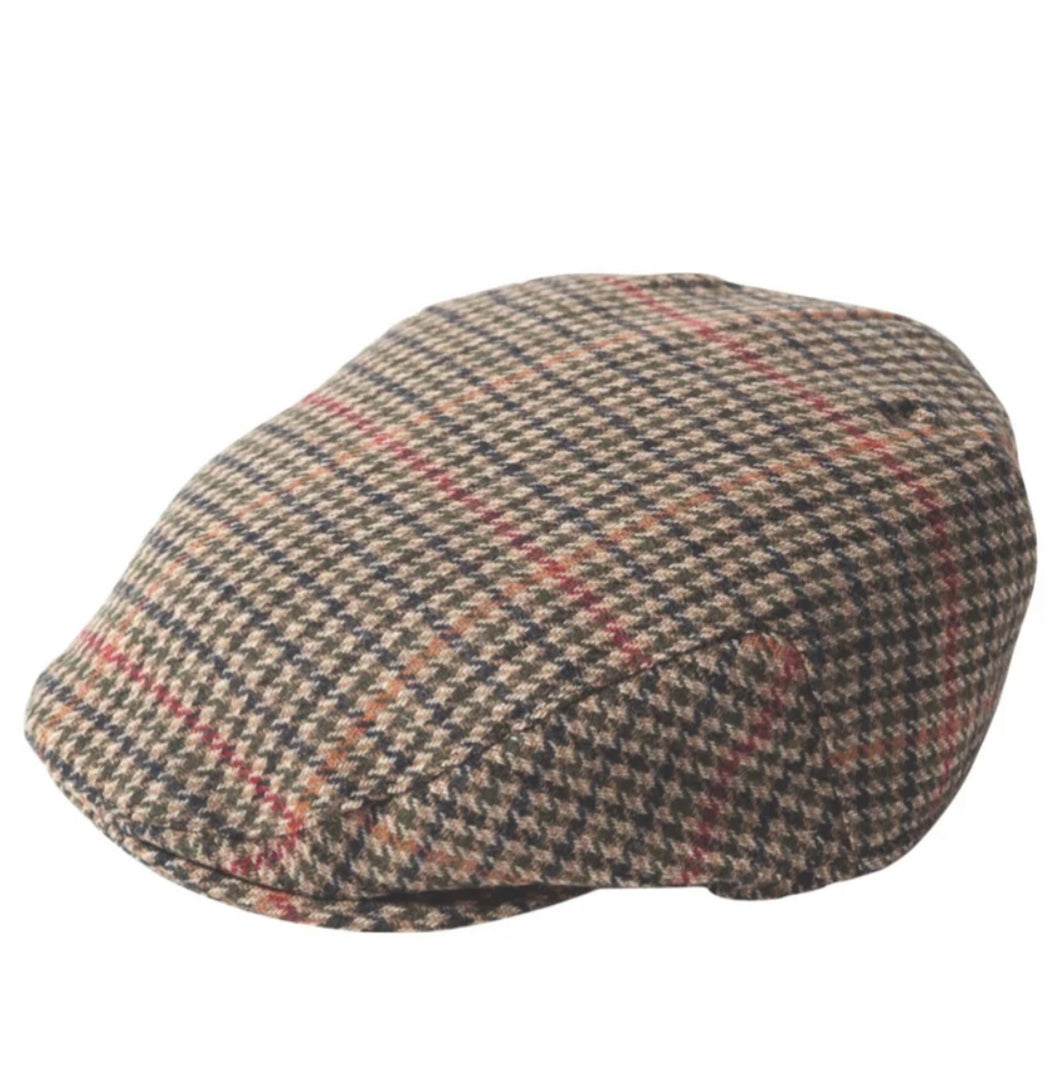 Failsworth Norwich Wool Blend Flat Cap red mix 111 - 58cm