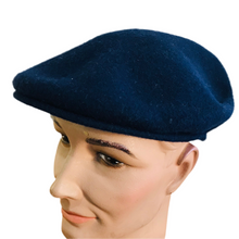 Load image into Gallery viewer, Luton Cheese Cutter Flat Cap Wool Felt - French Navy - S/M and M/L
