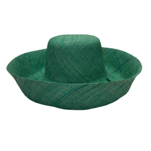 Load image into Gallery viewer, Madagascan Demi Capeline Woven Raffia Mint
