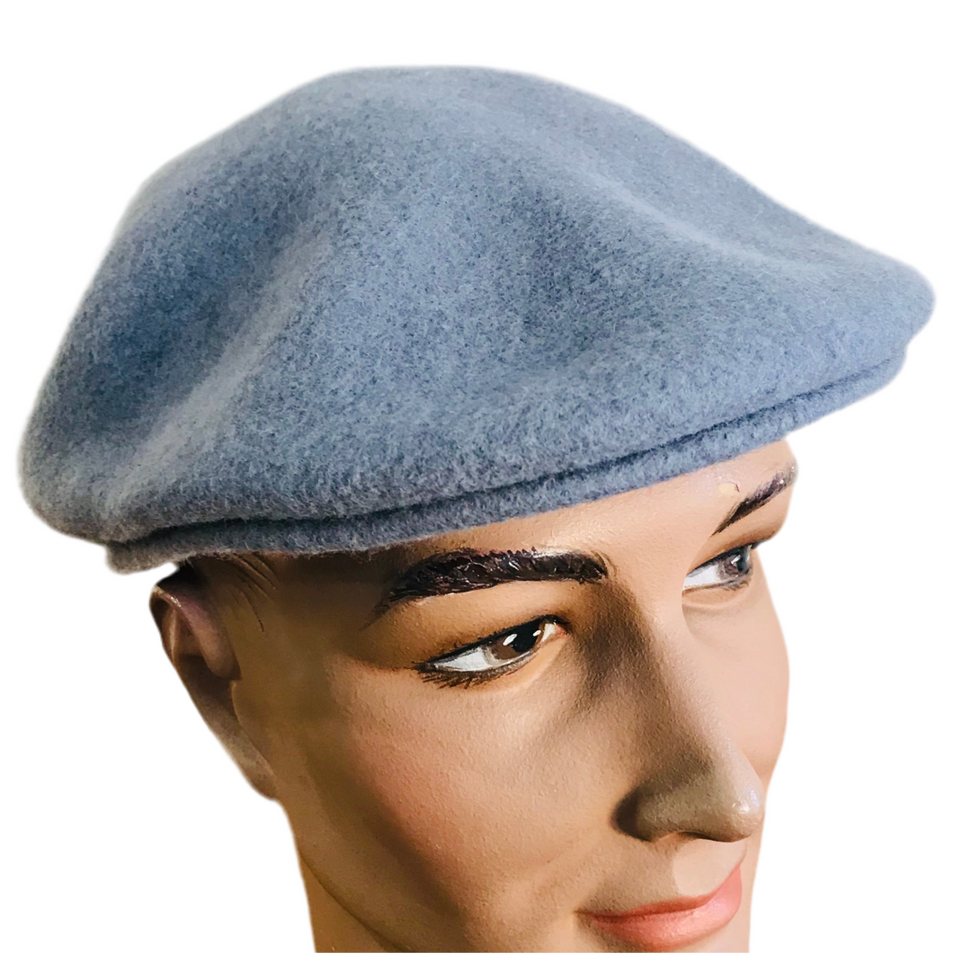 Luton - Cheese Cutter Flat Cap - Wool Felt - Dove Grey - S/M and M/L