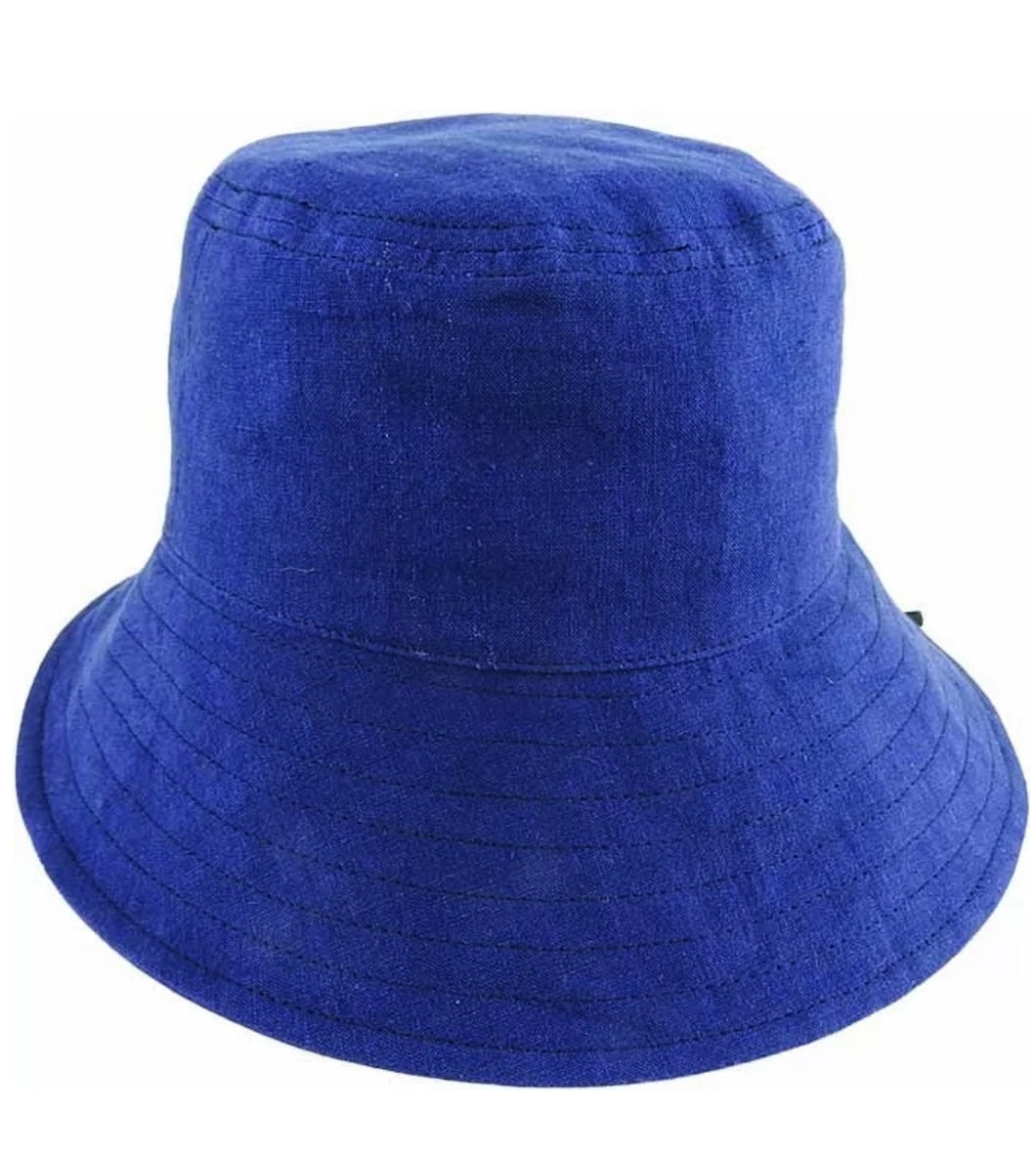 Hemp - Mid Brim - Casual Bucket Hat - Navy