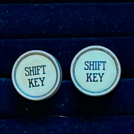 Typewriter Cuff links SHIFT Key - Ivory