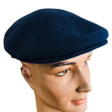 Load image into Gallery viewer, Luton Cheese Cutter Flat Cap Wool Felt - French Navy - S/M and M/L
