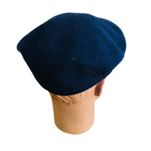 Load image into Gallery viewer, Luton Cheese Cutter Flat Cap Wool Felt - French Navy - S/M and M/L
