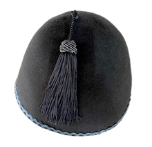 Load image into Gallery viewer, Fez Grey with Blue/grey accents and Tassel
