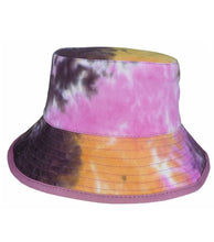 Load image into Gallery viewer, Tie Dye Bucket Hat - cotton Casual - hand dyed - each one is different.
