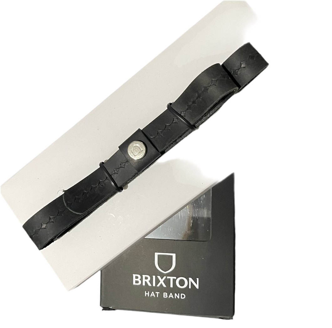 Leather Stampede Strap - Hat Band by Brixton - black