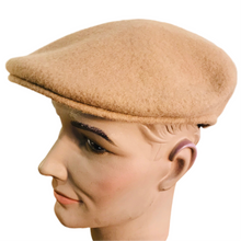 Load image into Gallery viewer, Luton - Cheese Cutter Flat Cap - Wool Felt - Camel - S/M and M/L
