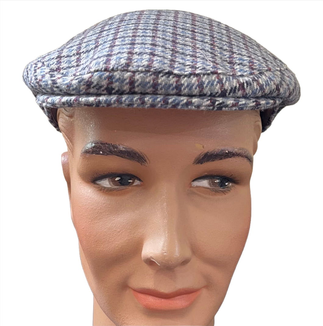 Linney’s County Cap - Wool Blend - Tweed - Blues and Plum