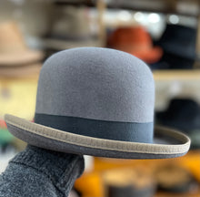 Load image into Gallery viewer, Capas Design - Wool Felt Bowler - grey - size Small
