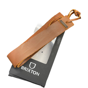 Leather Stampede Strap - Hat Band by Brixton - Tan