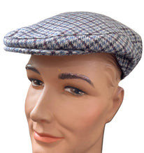 Load image into Gallery viewer, Linney - County Cap - Wool Blend - Tweed - Blues and Plum
