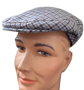Linney’s County Cap - Wool Blend - Tweed - Blues and Plum