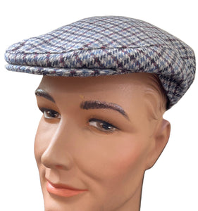 Linney - County Cap - Wool Blend - Tweed - Blues and Plum