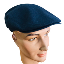 Load image into Gallery viewer, Luton Cheese Cutter Flat Cap Wool Felt - French Navy - S/M and M/L
