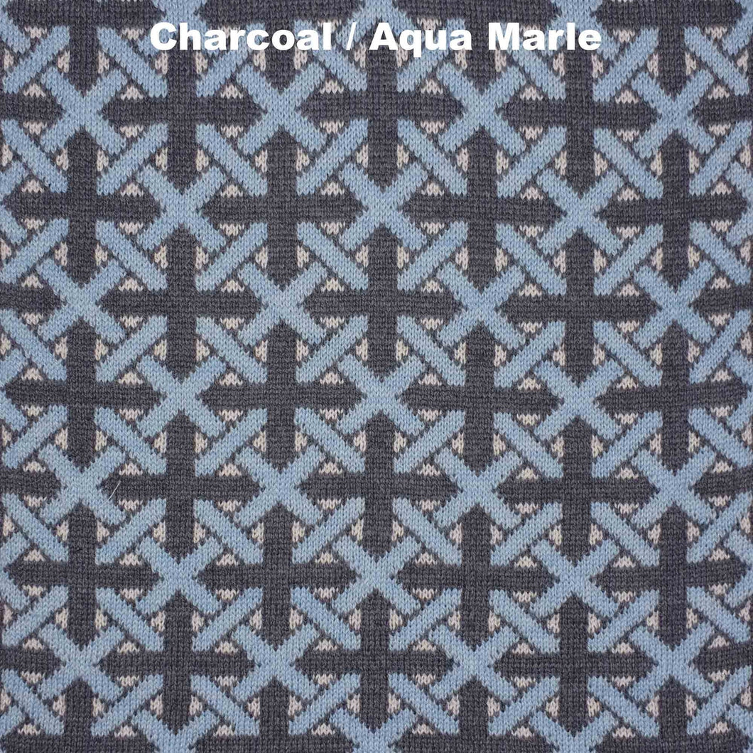 Clickety Clack - Extra Fine Merino Wool - Charcoal/Aqua Merle