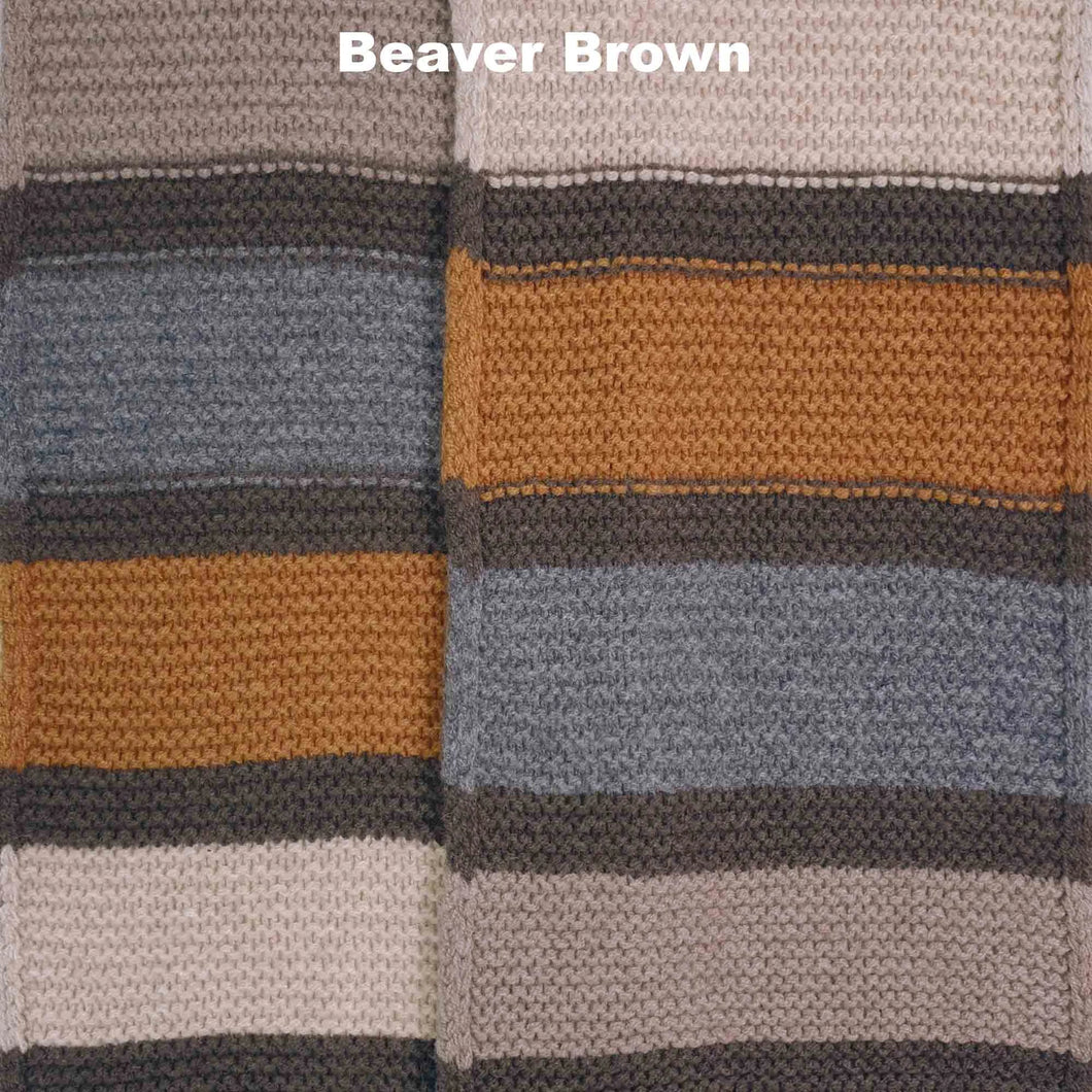 Cracker Scarf - Premium Australian Lambswool - Beaver Brown