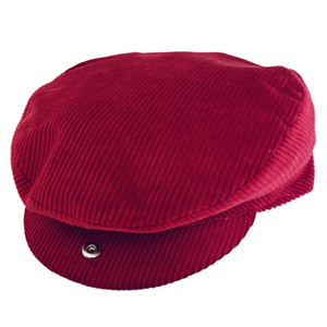 A Bedda Coppola - Piatto Flat Cap - Cotton Corduroy - Red