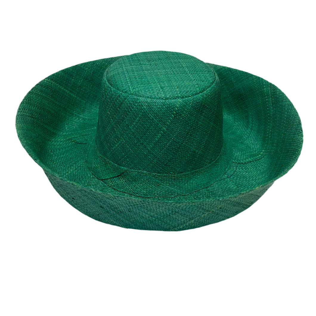 Madagascan Demi Capeline Woven Raffia Apple