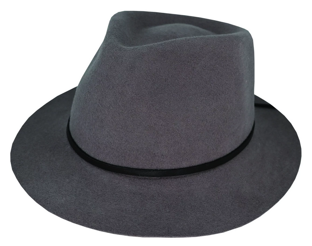 Demi - Wool Felt Small Brim Fedora - Cocoa