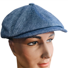 Load image into Gallery viewer, Flèchet - Silk 8 panel cap - Marine Blue - 56cms
