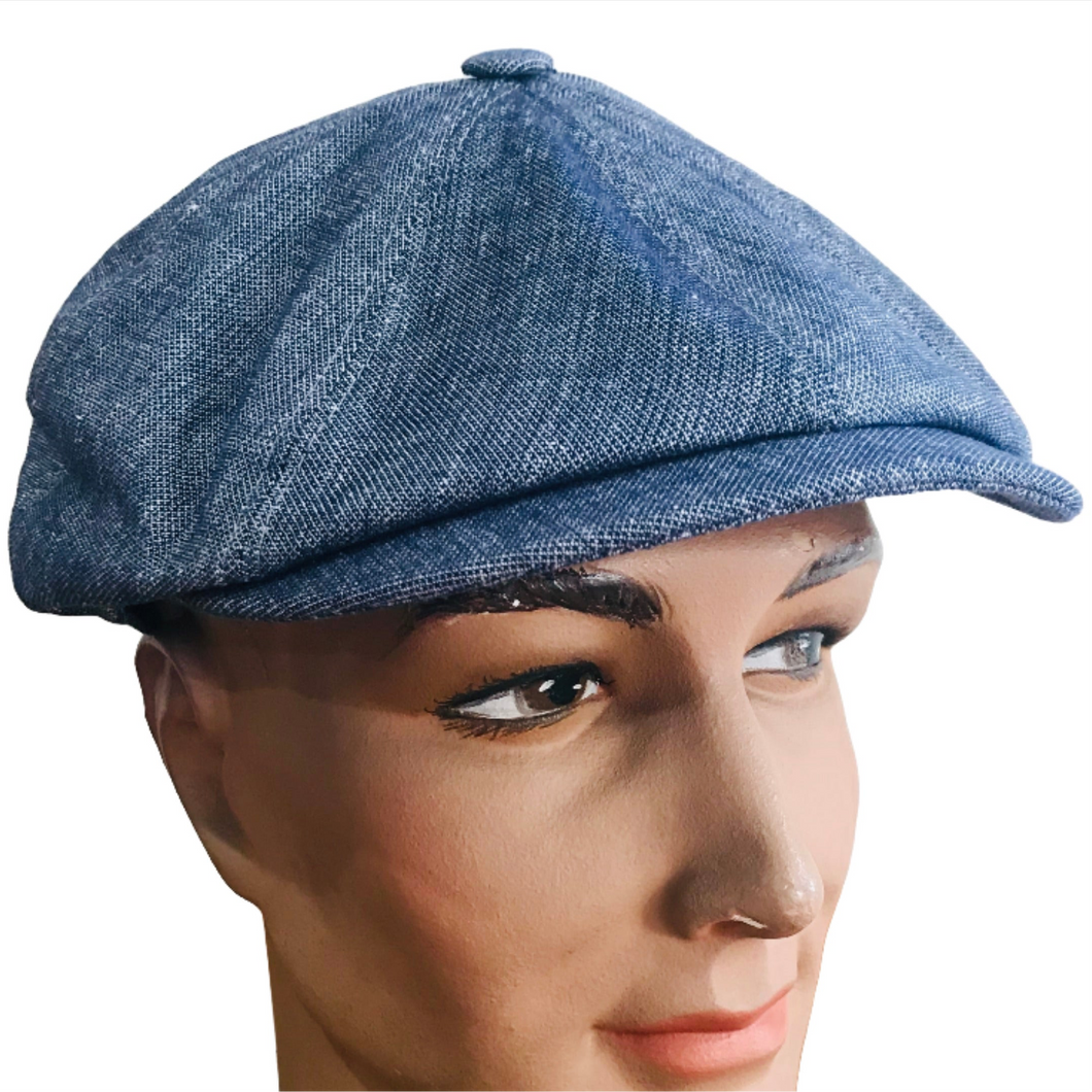 Flèchet - Silk 8 panel cap - Marine Blue - 56cms