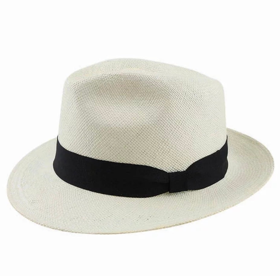 Teddy King Fedora Panama Cuenca Grade 3 Brim 6cm Bleach