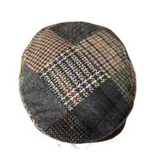 Load image into Gallery viewer, M by Flechet Patchwork Flat Cap Wool Blend Marron 56cm
