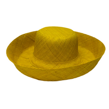 Load image into Gallery viewer, Madagascan Demi Capeline Woven Raffia Cadmium
