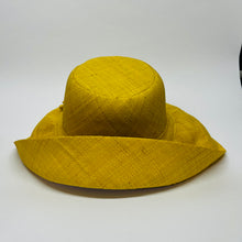 Load image into Gallery viewer, Madagascan Demi Capeline Woven Raffia Cadmium

