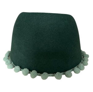 Fez Green with Green Bobbles