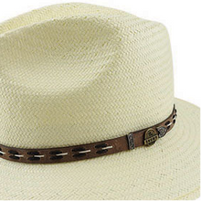 Load image into Gallery viewer, Toyo Fedora with Leather Stitched Band
