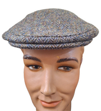 Load image into Gallery viewer, Linney - County Cap - Extra Quality Harris Tweed - #4208 Brown Light Blue
