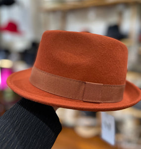 M by Flechet - Short Brim Fedora - Brique