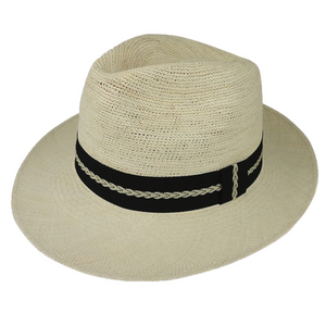 Crochet Crown Fedora - Brisa #3 - 6.5cms Brim - Natural - Medium