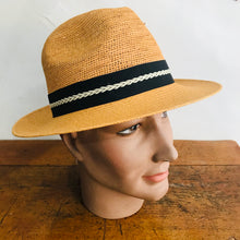 Load image into Gallery viewer, Boutique Imports - Crochet Crown Fedora - Panama Brisa #3 - Mid 6.5cms Brim - Natural or Putty
