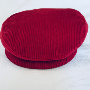 A Bedda Coppola - Piatto Flat Cap - Cotton Corduroy - Red