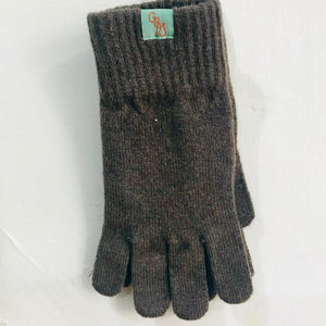 Full Finger Gloves - Lambswool - Acorn Brown - Last Pair!