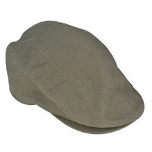 Load image into Gallery viewer, Aspen Linen Cotton Blend Flat Cap - Khaki
