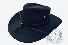 Load image into Gallery viewer, Hills Hats - The Mackenzie - Cotton Oil cloth - Outdoor hat - Waterproof - Black
