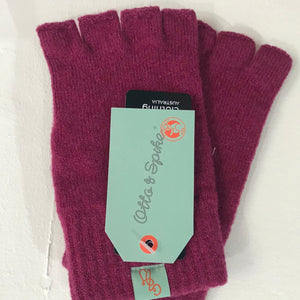Otto & Spike - Fagins - Fingerless Gloves- Australian Lambswool - Rosehip Pink